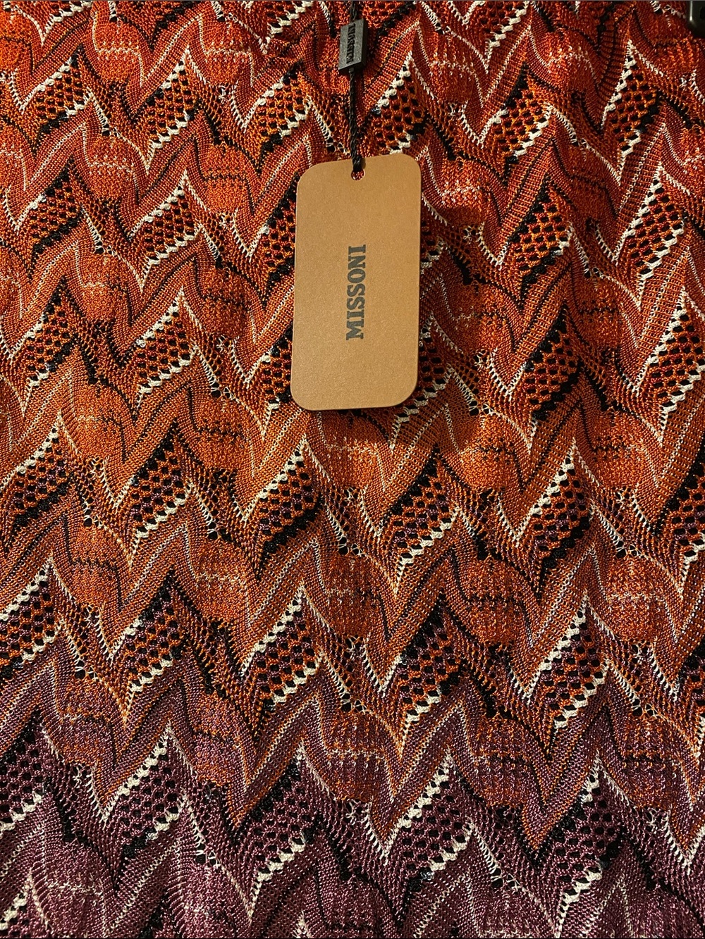 Missoni Ombre Chevron Maxi Skirt in Orange, Purple, Pink - Picture 13 of 16